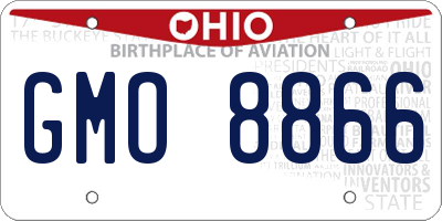 OH license plate GMO8866