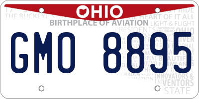 OH license plate GMO8895