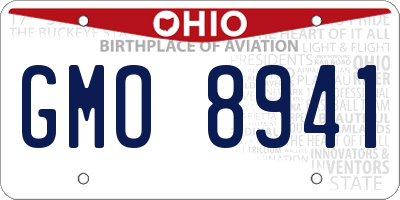 OH license plate GMO8941