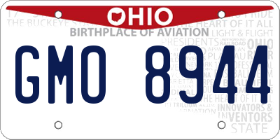 OH license plate GMO8944
