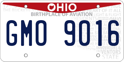 OH license plate GMO9016
