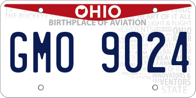 OH license plate GMO9024