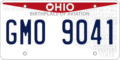 OH license plate GMO9041