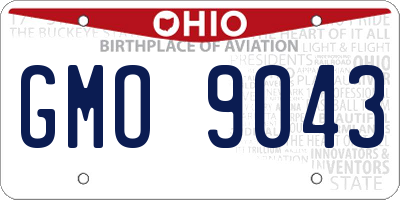 OH license plate GMO9043