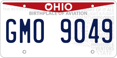 OH license plate GMO9049