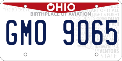 OH license plate GMO9065