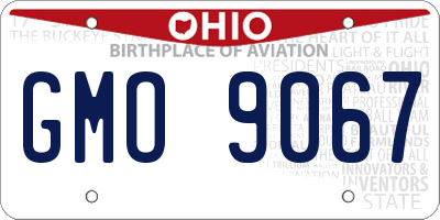 OH license plate GMO9067