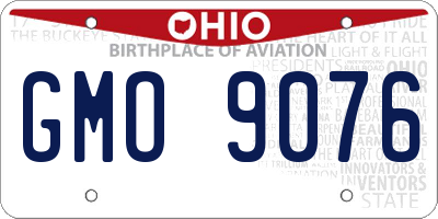 OH license plate GMO9076