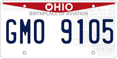 OH license plate GMO9105