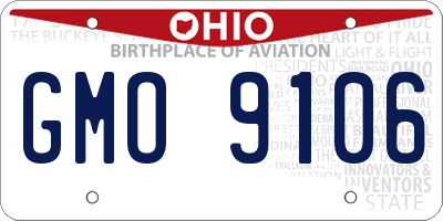 OH license plate GMO9106