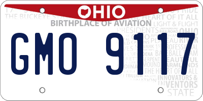 OH license plate GMO9117