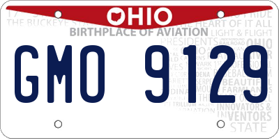 OH license plate GMO9129