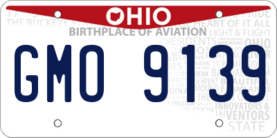 OH license plate GMO9139