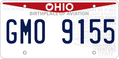 OH license plate GMO9155