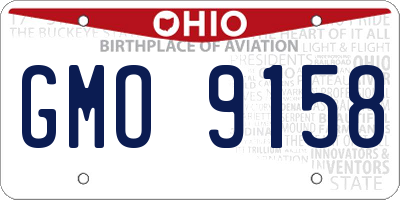 OH license plate GMO9158