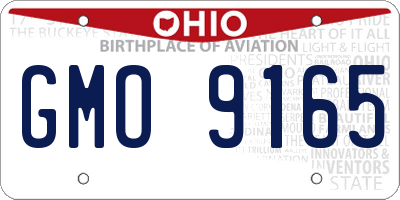 OH license plate GMO9165