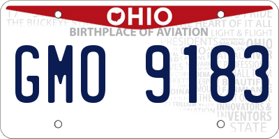 OH license plate GMO9183