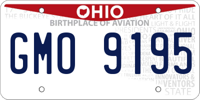 OH license plate GMO9195