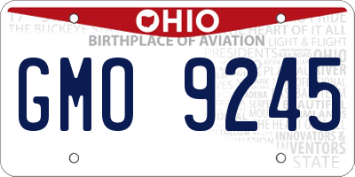 OH license plate GMO9245