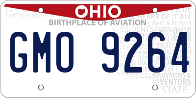 OH license plate GMO9264