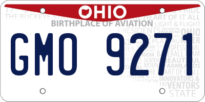 OH license plate GMO9271