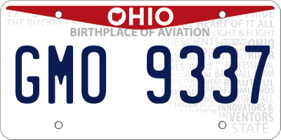 OH license plate GMO9337