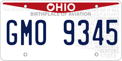 OH license plate GMO9345