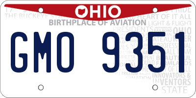 OH license plate GMO9351