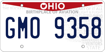 OH license plate GMO9358
