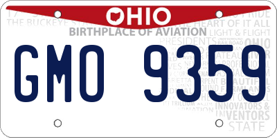 OH license plate GMO9359