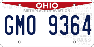 OH license plate GMO9364