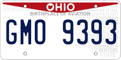 OH license plate GMO9393