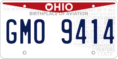 OH license plate GMO9414
