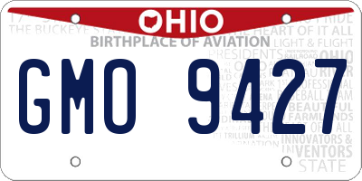 OH license plate GMO9427