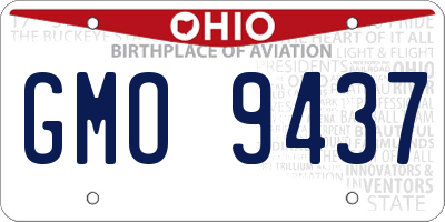 OH license plate GMO9437