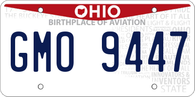OH license plate GMO9447