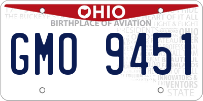 OH license plate GMO9451