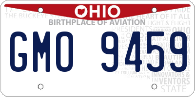 OH license plate GMO9459