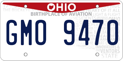 OH license plate GMO9470