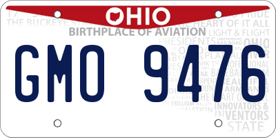 OH license plate GMO9476