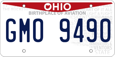 OH license plate GMO9490