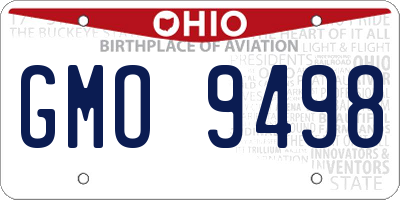OH license plate GMO9498
