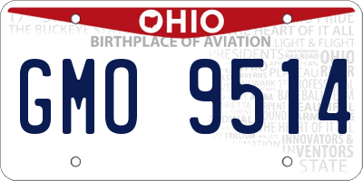 OH license plate GMO9514