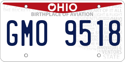OH license plate GMO9518