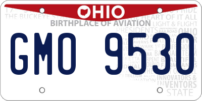 OH license plate GMO9530