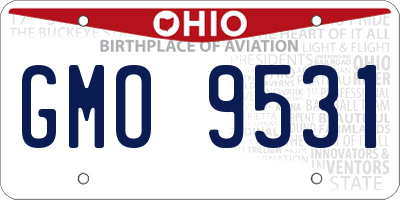 OH license plate GMO9531
