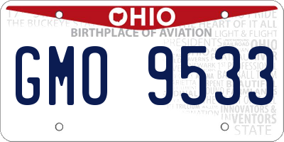 OH license plate GMO9533