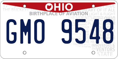 OH license plate GMO9548