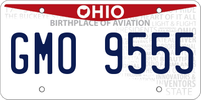 OH license plate GMO9555