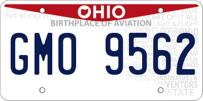 OH license plate GMO9562